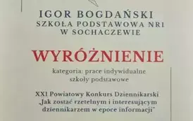 Sukcesy polonistyczne klasy 8a w konkursach powiatowych 6
