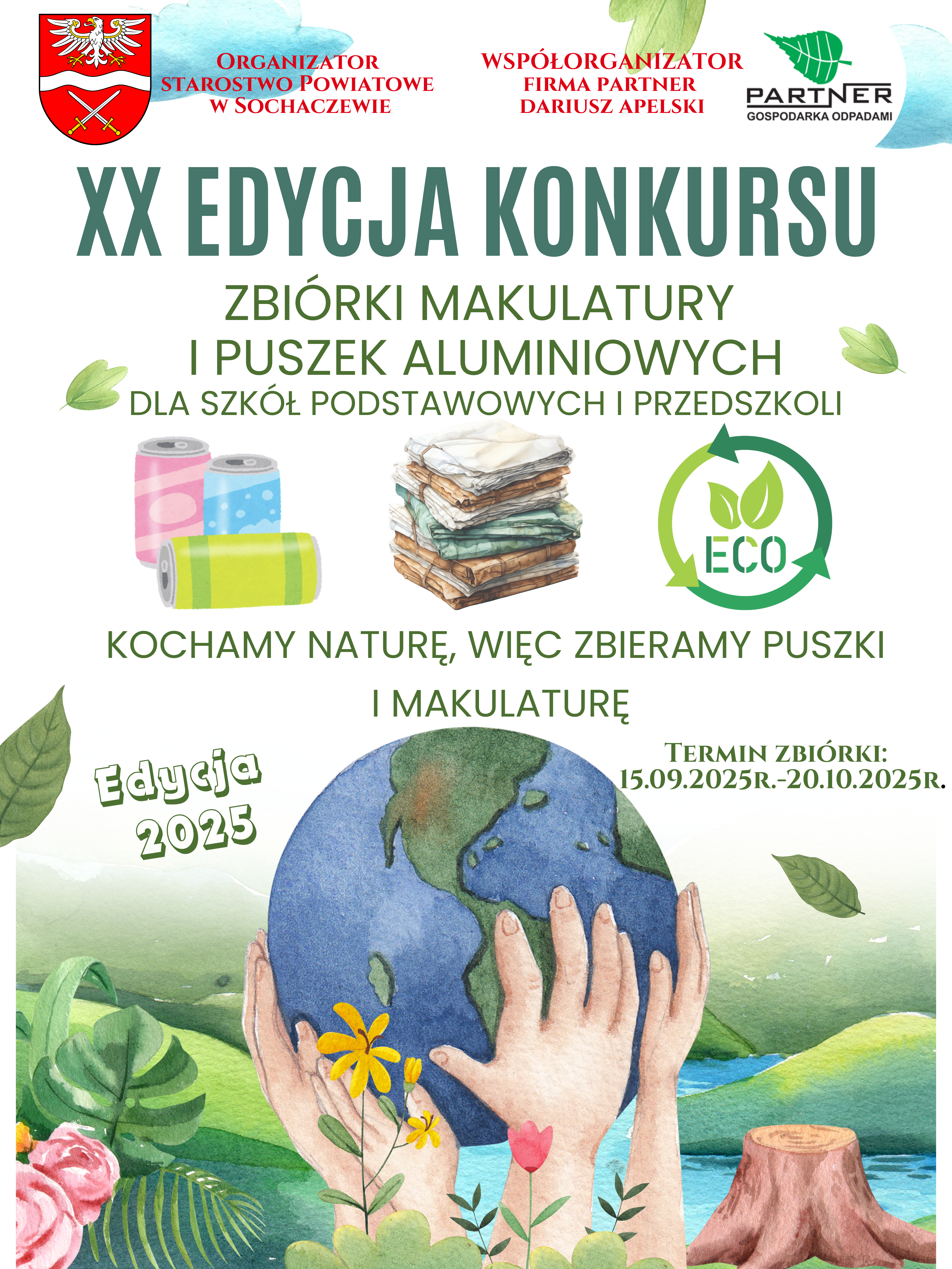 Konkurs zbi&oacute;rki makulatury i&nbsp;puszek aluminiowych