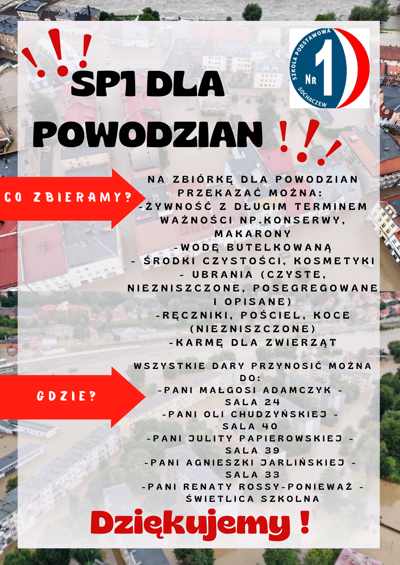 Zbi&oacute;rka dla powodzian