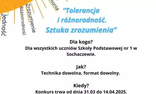 Zdjęcie do Konkurs szkolny "Tolerancja i r&oacute;żnorodność. Sztuka zrozumienia"