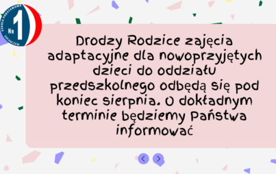 Zdjęcie do Zajęcia adaptacyjne w oddziale przedszkolnym